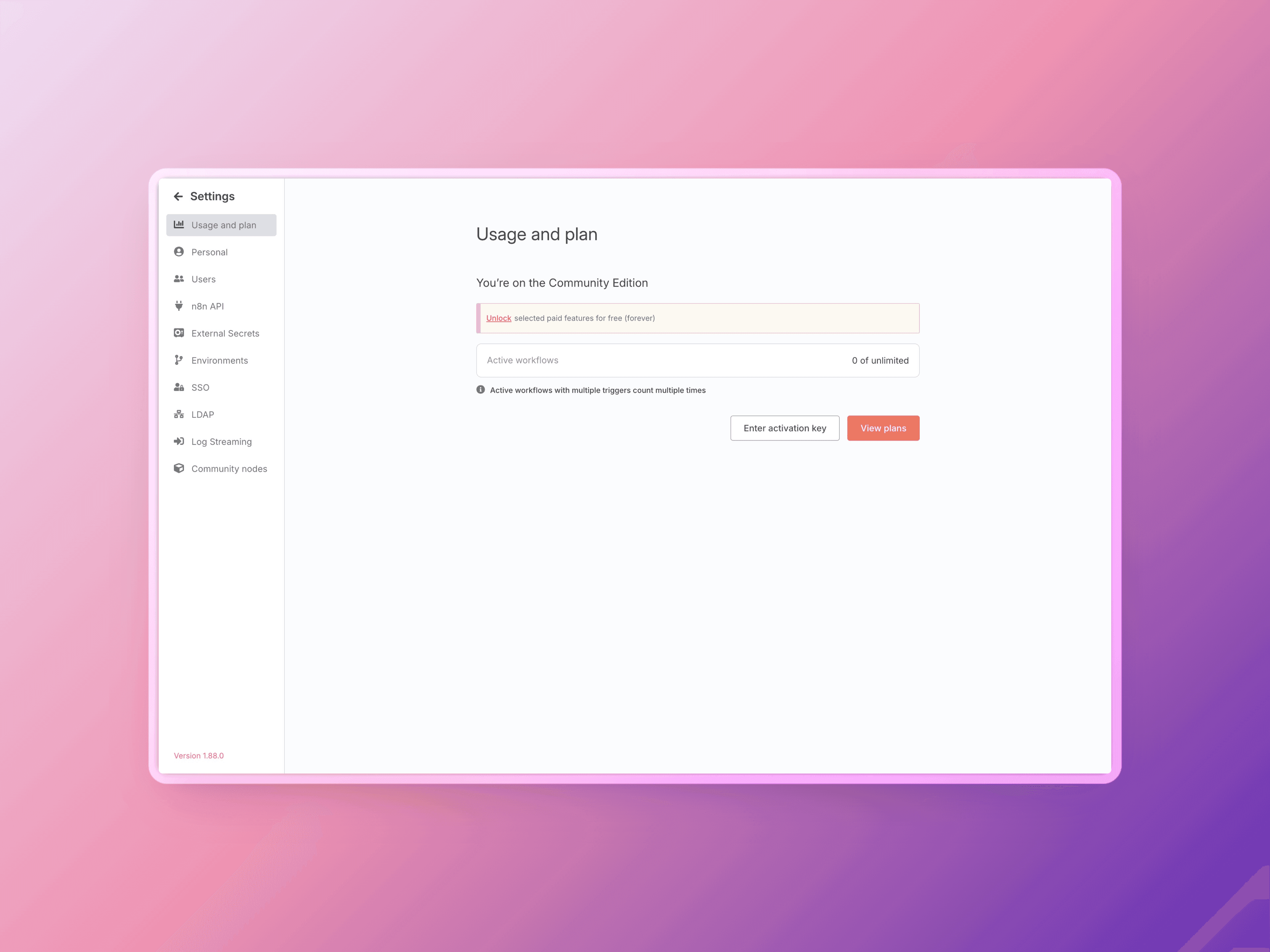 Self-Host n8n unlimted workflows